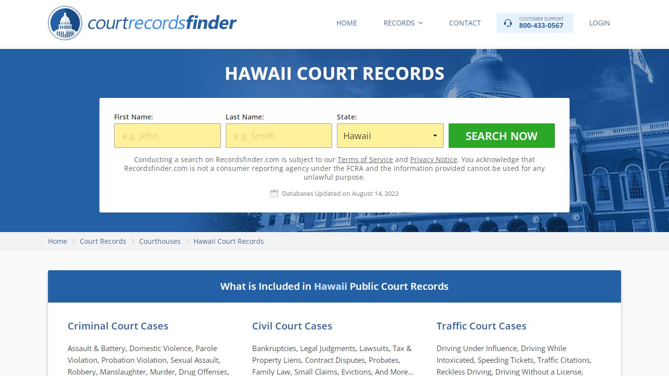 Hawaii Court Records & Case Lookup - Find HI Courthouses